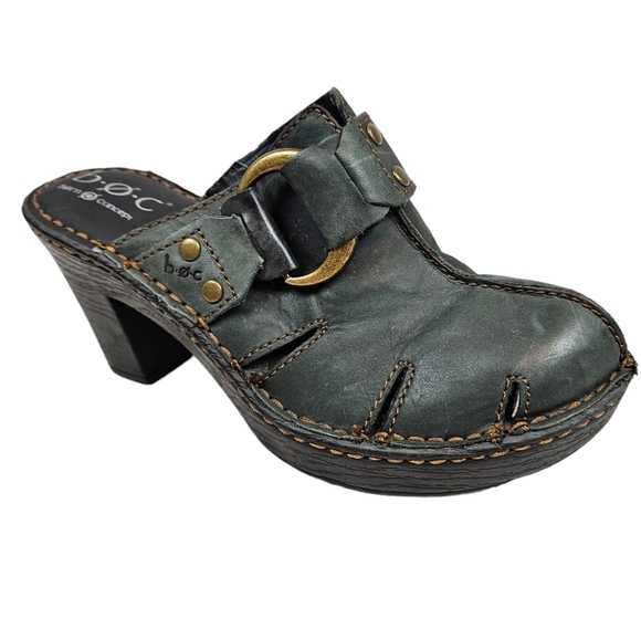 B.O.C Born Concepts Verain Gray Chunky Heel Clog Mules Size 6 Women's‎ Shoes - Picture 1 of 12